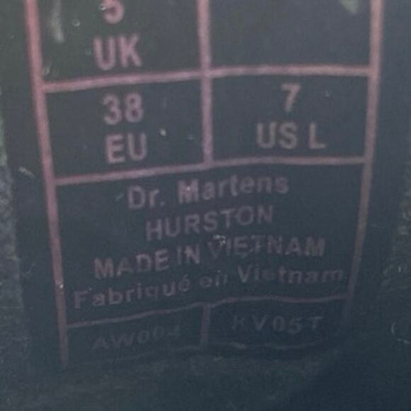 Dr. Martens Husrton Women's Black Red Leather Heeled Platform Chelsea Boots Sz 7 - Picture 7 of 7